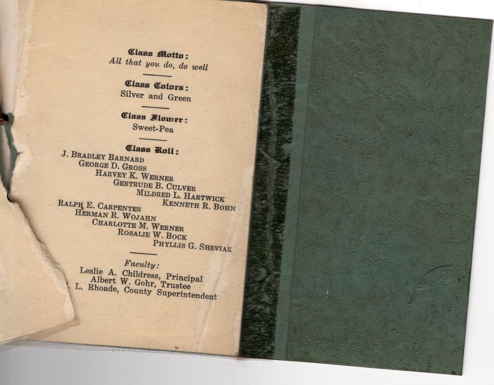 High school commencement programs